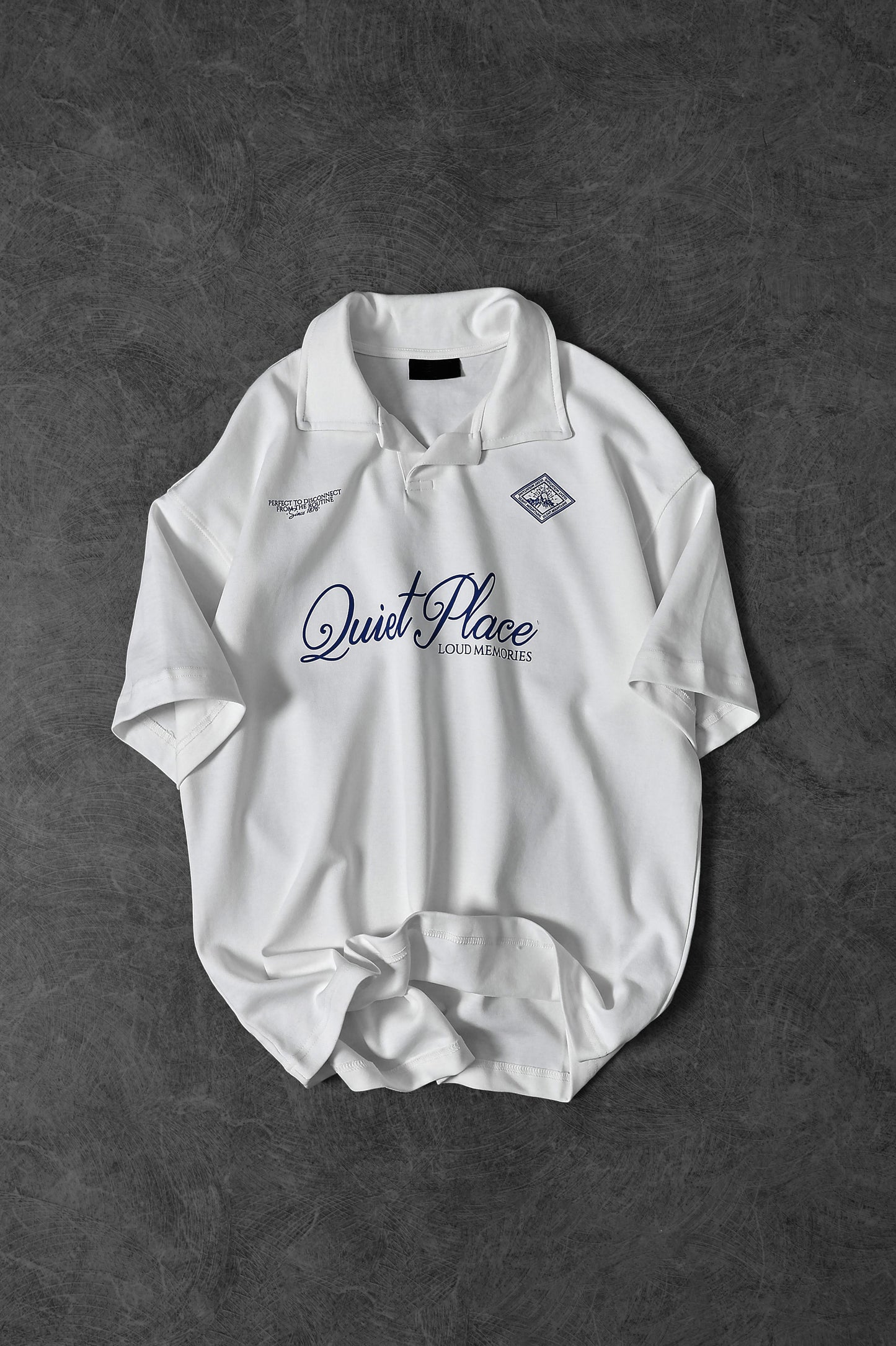 polo overzise white
