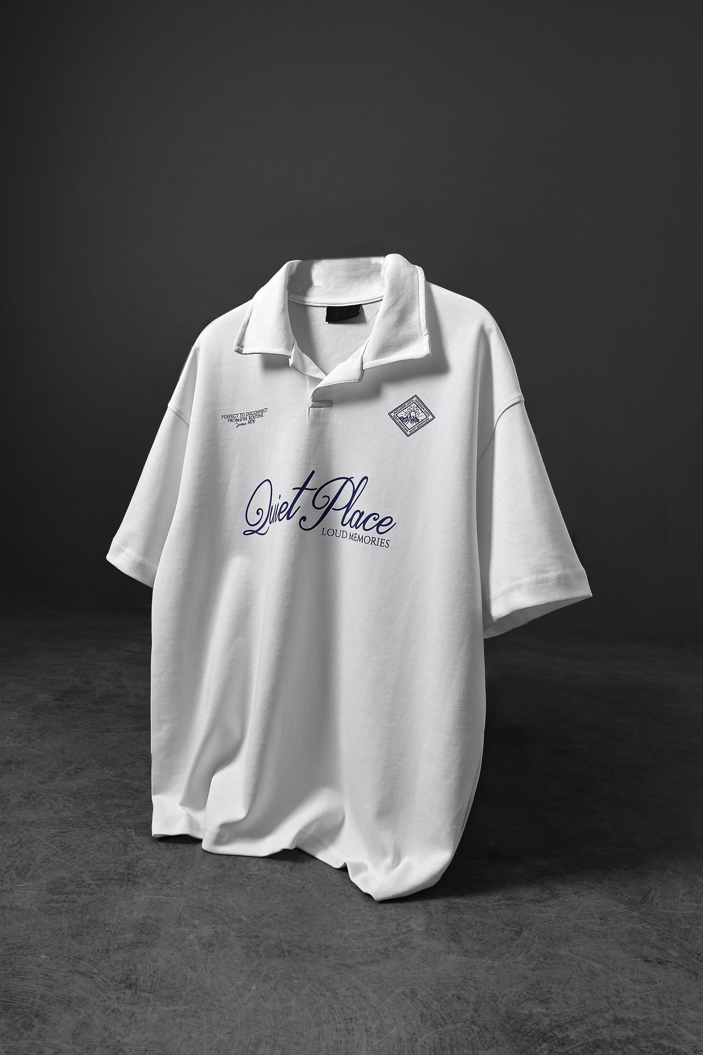 polo overzise white