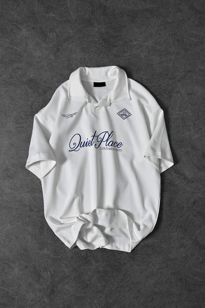 polo overzise white