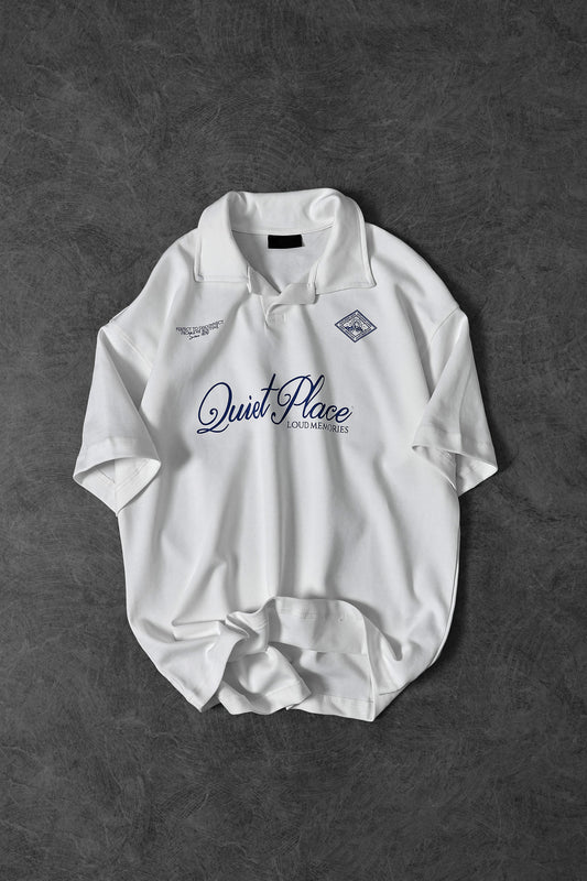 polo overzise white