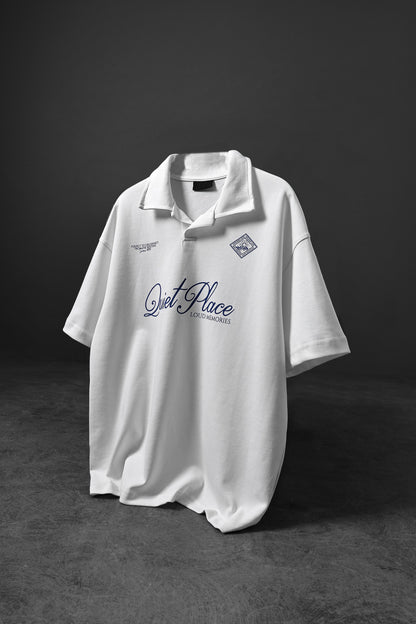 polo overzise white